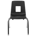 thumbnail image 4 of Pemberly Row Contemporary 14In. Student Stack Chair In Black, 4 of 12