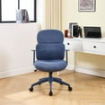 thumbnail image 2 of Dayalane Modern Adjustable Office Chair, Swivel Fabric Ergonomic Task Chair with Armrests, 90-120° Tilt Function and Wide Cushion Desk Chair for Home/Bedroom/Study/Office/Conference Room, Blue, 2 of 10