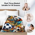 thumbnail image 2 of Football Blanket for Boys, Cozy Soft Throw Blankets, Cool Orange Flannel Throw Gifts for Couch Sofa, 40x50 Inches, 2 of 5