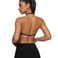 thumbnail image 4 of Endives Sports Bras for Women Strappy Sports Bras Open Back Deep V Bras Casual Bralette Yoga Crop Top With Removable Cups Bras for Women No Underwire, 4 of 6