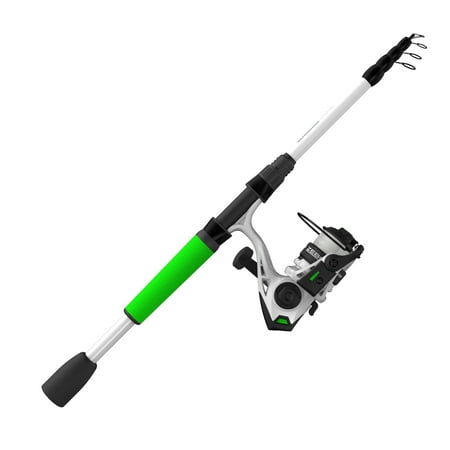 Zebco Roam Spinning Reel and Telescopic Fishing Rod Combo, Extendable 19-Inch to 6-Foot Telescopic Fishing Pole with ComfortGrip Rod Handle, Instant Anti-Reverse Fishing Reel, Green