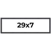29x7 Rustic Brown Real Wood Picture Frame Width 0.75 inches | Interior Frame Depth 0.5 inches |