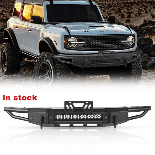 Steel Front Bumper For Ford Bronco 2021-2025 Heavy Duty Assembly w/ Sensor Holes
