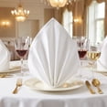 thumbnail image 2 of REGALWOVEN 12 Pack Cloth Napkins, Cotton Washable and Reusable Table Dinner Napkins for Restaurant, Weddings, Events White 16x16inch, 2 of 6