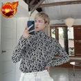 thumbnail image 3 of Camiseta de cuello alto para hombre, ropa a cuadros para hombre, estética, cuello alto, jersey informal de estilo Harajuku, top de algodón de corte regular a la moda, 3 of 5