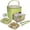 Green, variant on Double Layer Ice Tray, Press-Type Ice Bin with Handle, Portable Pull-Out Ice Drawer, Space-Saving Small Ice Bucket, Large Capacity Ice Maker Storage Bin for RV, Office, Outdoor