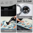 thumbnail image 5 of Xixirimido All Weather Car Trunk Mat 29" x 39" Decorative Cargo Liner, Heavy Duty Rear Trunk Protector Universal Auto Interior Accessories, Koi Fish Sea Wave, 5 of 7