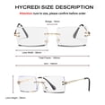 thumbnail image 3 of Gafas de sol Hycredi Rectangle sin montura para hombres/mujeres UV400, 3 of 6