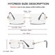thumbnail image 3 of Gafas de sol Hycredi Rectangle sin montura para hombres/mujeres UV400, 3 of 6