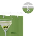 thumbnail image 5 of Yayeee Shower Curtain with Hooks 72"x72" Waterproof Fabric Bathroom Hanging Decor, Green Martini Glass, 5 of 5