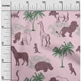 thumbnail image 2 of oneOone Viscose Chiffon Light Pink Fabric Tropical Animal Fabric For Sewing Printed Craft Fabric By The Yard 42 Inch Wide, 2 of 4