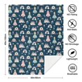 thumbnail image 5 of Princess and Carriage Blue Pattern Soft Sherpa Fleece Throw Blanket, Warm Cozy Plush Blanket for Sofa Bed Couch, All Season, 30"x40", 5 of 5