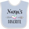 thumbnail image 3 of Inktastic Nana's Favorite- Heart Grandchild Boys or Girls Baby Bib, 3 of 4