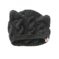 thumbnail image 1 of serony Knitted Hat Cold-Proof Climbing Assorted Colors Thick Comfortable Cable Caps Long-time Service Breathable Durability Beanies Black, 1 of 6