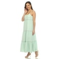 thumbnail image 2 of White Mark Robe Maxi Babydoll à Étages pour Femmes à Encolure Dégagée et Taille Empire, 2 of 6