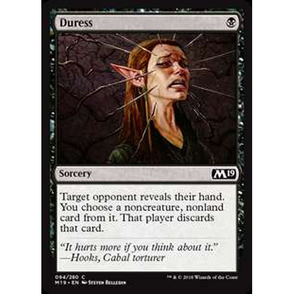 MtG Core Set 2019 Duress #94