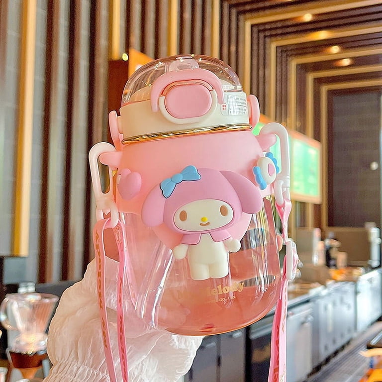 Sanrio Cinnamoroll Kuromi Water Cup Potted Straw Bottle Pachacco