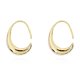 thumbnail image 5 of Pendientes de metal elegantes con forma de gancho a la moda para mujer, pendientes chapados en oro con textura sencilla, joyería para las orejas, 5 of 5
