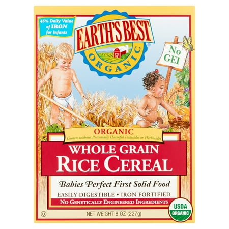 Earth's Best Organic Whole Grain Rice Cereal, 8 oz