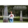 thumbnail image 5 of Fire Sense Pyramid Flame Patio outdoor propane Heater Tower with Wheels Coronado Brushed Bronze, 5 of 11