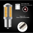 thumbnail image 2 of 4pcs Amber 1156 Car LED Bulbs 650LM Turn Signal Lamp, Super Bright Front & Rear Turn Signal Lights 12v,3W, 2 of 5
