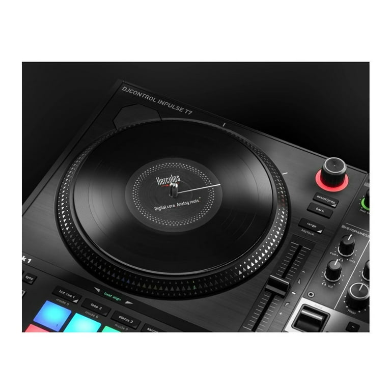 Black Controller DJ DJControl Inpulse T7 DJ 2-Channel Hercules Motorized