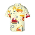 thumbnail image 3 of Bixox Men's Hawaiian Shirts Men's Heavy Equipment Print Short-Sleeve Shirt-Medium, 3 of 8