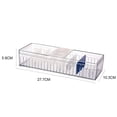 thumbnail image 2 of Clear Plastic Desk Cable Organizer Light Durable Cable Divided Container for Mouse Cords Earphone Cables, 2 of 2