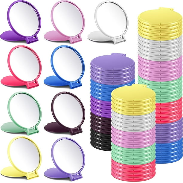 Espejo compacto Juexica, 100 unidades, para mujer, portátil, bolsillo