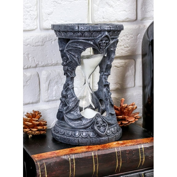 Ebros Time Waits For No Man Grim Reaper With Bats Invertible Sand Timer Figurine