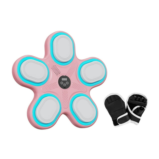 Colaxi Music Boxing Machine Boxing Target Easy to Install Punching Pad Interactive Punching for Kickboxing Practice Home Gym Pink