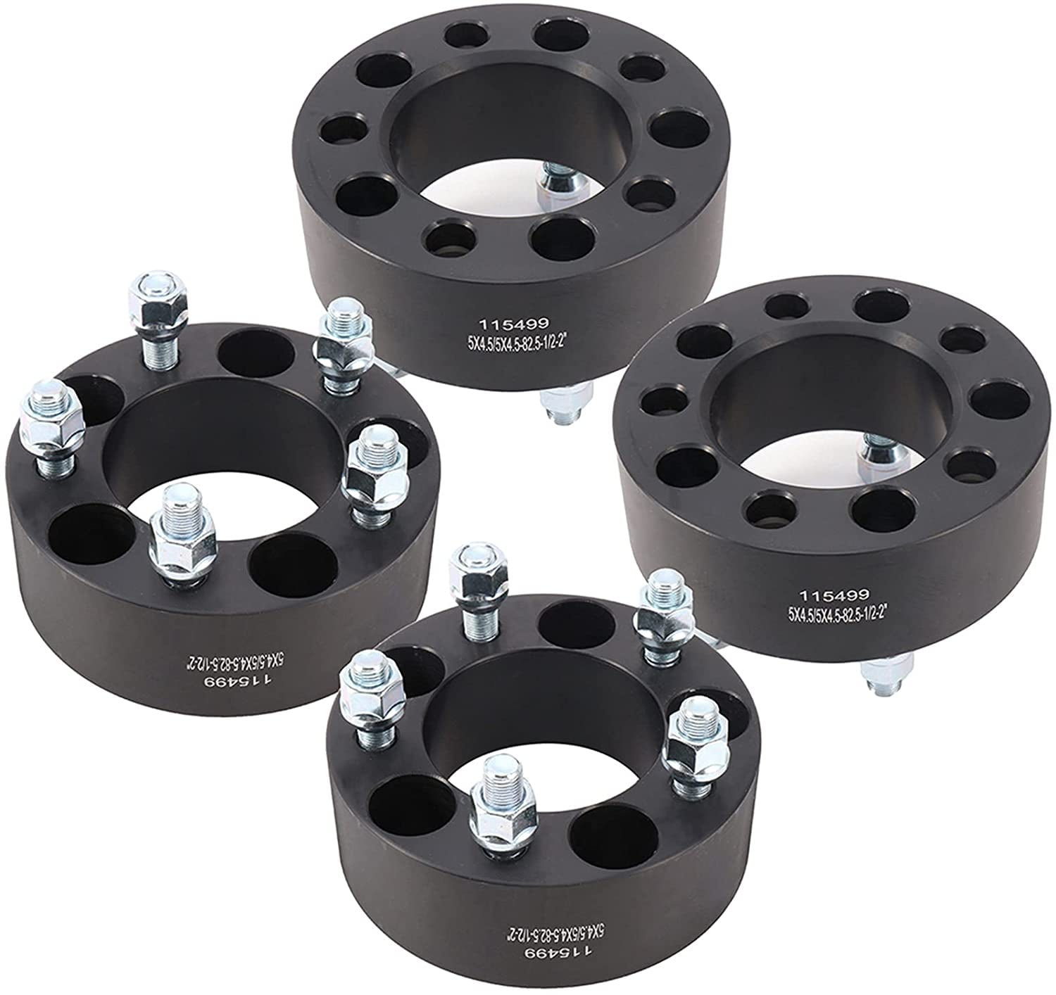 2 WHEEL ADAPTERS WHEEL SPACERS 5x4.5 TO 5x4.75 50MM THICK 82.5MM CB 12X1.5 