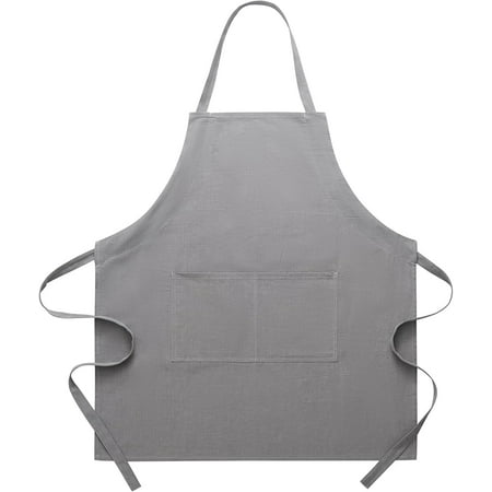 

Cotton Linen Apron for Women - Adjustable Casual Apron with Pocktes Great for Florist Coffee House and Kitchen