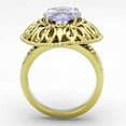 thumbnail image 3 of Womens Gold Ring 316L Stainless Steel Anillo Color Oro Para Mujer Ninas Acero Inoxidable with AAA Grade CZ in Light Amethyst Joy, 3 of 4