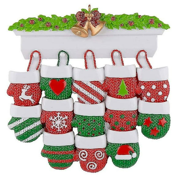 Pendentif de Décoration d'Arbre de Noël Noël Wapiti Famille Gant de Noël Café Tasse Série Résine Pendentif