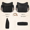thumbnail image 4 of RAINSMORE Crossbody Bags for Women Leather Shoulder Handbags Trendy Crossbody Purses Soft Lightweight Travel Purse,Black, 4 of 8