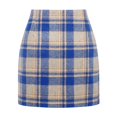 thumbnail image 3 of HVOBTTY Womens A Line Mini Skirts, Skirt for Women, Womens Fashion Casual Plaid Print High Waist Bodycon Pencil Daily Mini Skirt Multicolor, S, 3 of 5