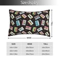 thumbnail image 2 of KLL Colorful Retro Tape Pillow Covers Envelope Closure,Super Soft and Cozy Fuzzy Fleece Pillow Case Cover (No pillow core） 14"x20", 2 of 5