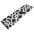 thumbnail image 2 of Black and White Leopard Prints Bedroom Runner Rug 2'x 6' Non Slip Carpet Indoor Home Area Rug Living Room, 2 of 8