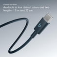 thumbnail image 2 of Beats Cable trenzado de USB-C a USB-C, carga r&aacute;pida, dise&ntilde;o resistente que no se enreda, cargador compatible para dispositivos Apple y Android con USB-C (1.5 m) - Azul explosivo, 2 of 7