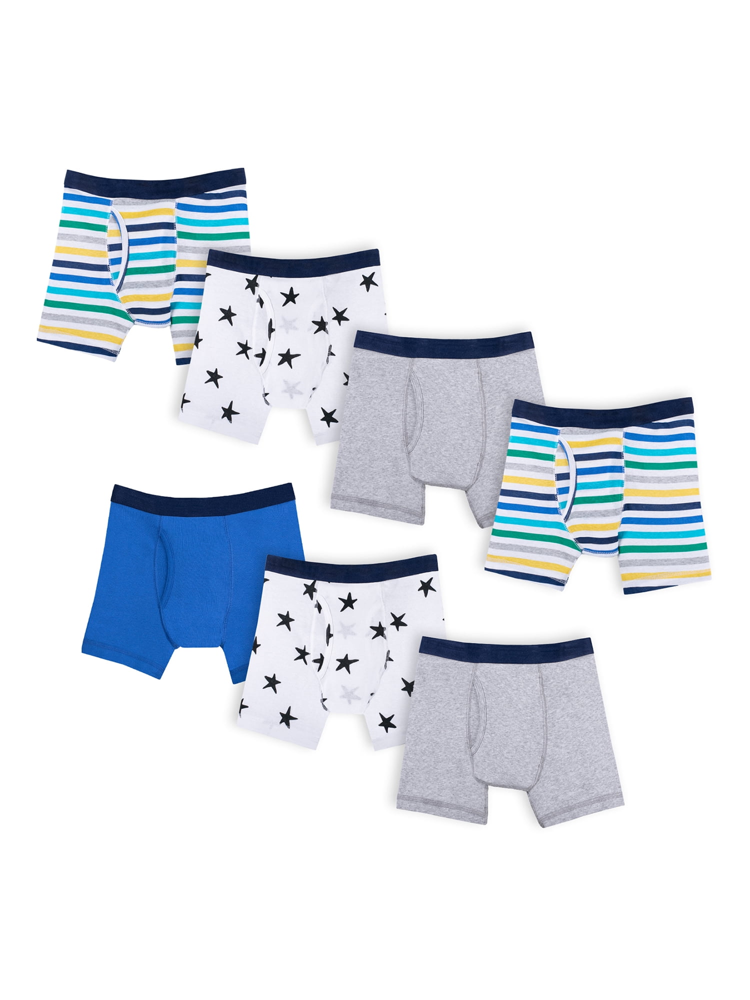 Boys Organic Cotton & Fair Trade Navy Galaxy Boxer Brief 3-pack Clothing Boys Clothing Underwear 