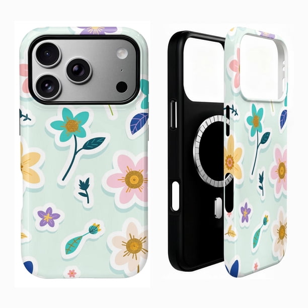SKLYDDI Funda para iPhone 11 con Diseño Floral y Compatible con MagSafe