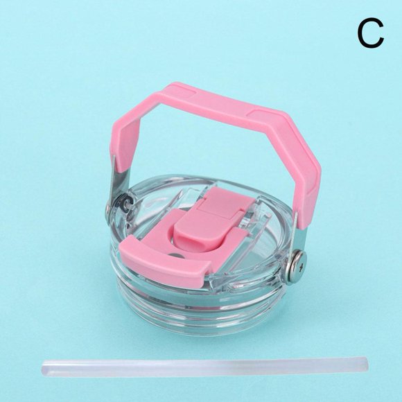 Pink 30oz car cup double drink cover large capacity transparent plastic cup cover portable leak-proof seal insulation cup cover