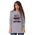 thumbnail image 4 of I Donut Want to Do Anything Funny Pun Long Sleeve TShirt Men Women Brisco Brands S, 4 of 6