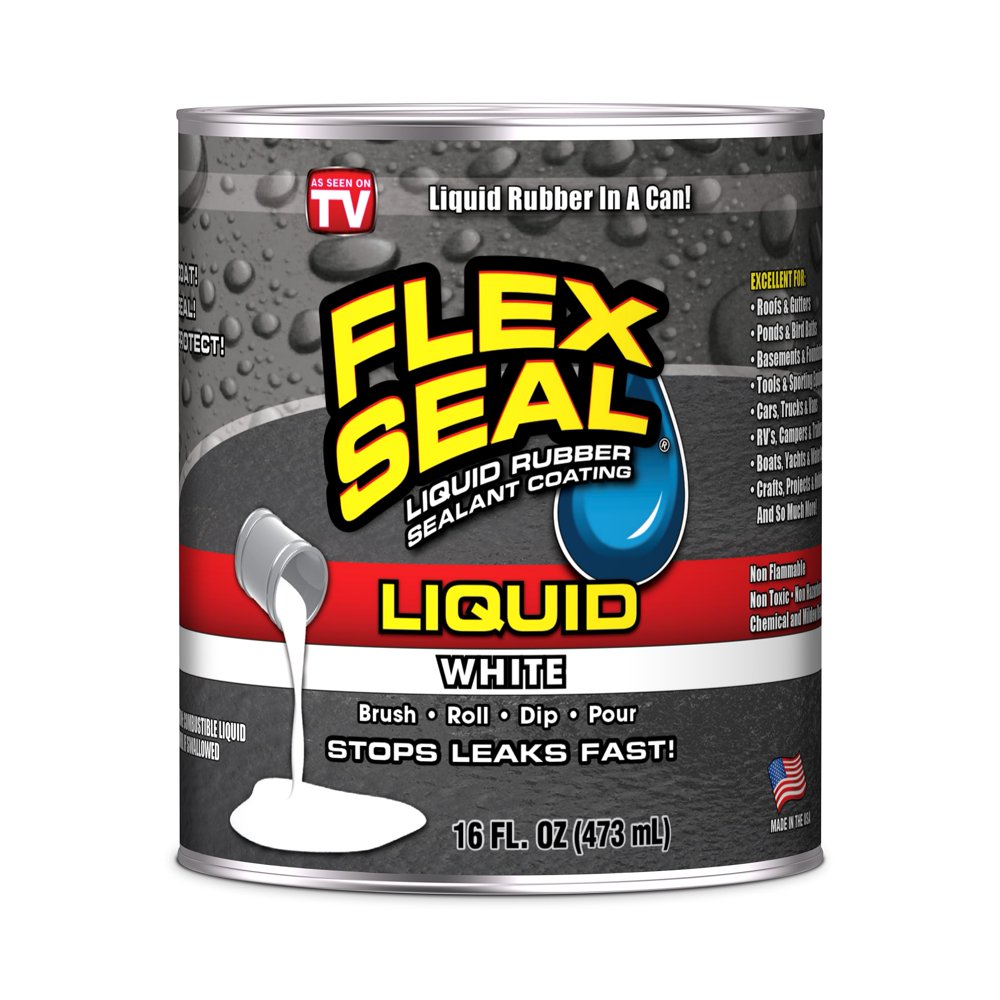 Flex Seal Liquid Rubber Sealant Coating, 16 oz, White