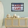 thumbnail image 3 of Stupell Industries Life At Lake Striped Coastal Painting Black Floater Framed Art Print Wall Art, 31 x 21, 3 of 10