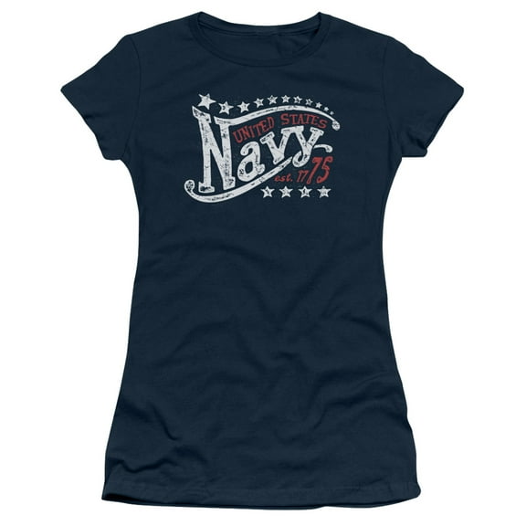 Navy Stars Junior Women's T-Shirt Sheer Navy