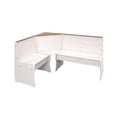 thumbnail image 3 of OS Home and Office Furniture Solid Pine Corner Dining Booth in White, 3 of 7