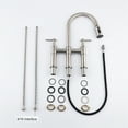 thumbnail image 5 of Cfowner Bridge Kitchen Faucet with Pull-Down Sprayhead, Commercial Faucet with Water Line, Brushed Nickel, 5 of 8