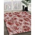 thumbnail image 3 of Ahgly Company Machine Washable Indoor Round Transitional Brown Red Area Rugs, 8' Round, 3 of 7